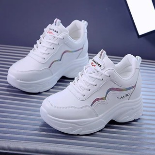 Giầy Sneaker nữ,đế độn 5p, kiểu dáng trẻ trung, phong cách Hàn Quốc mẫu mới Hot trend 2021 giày nữ đi học, đi làm