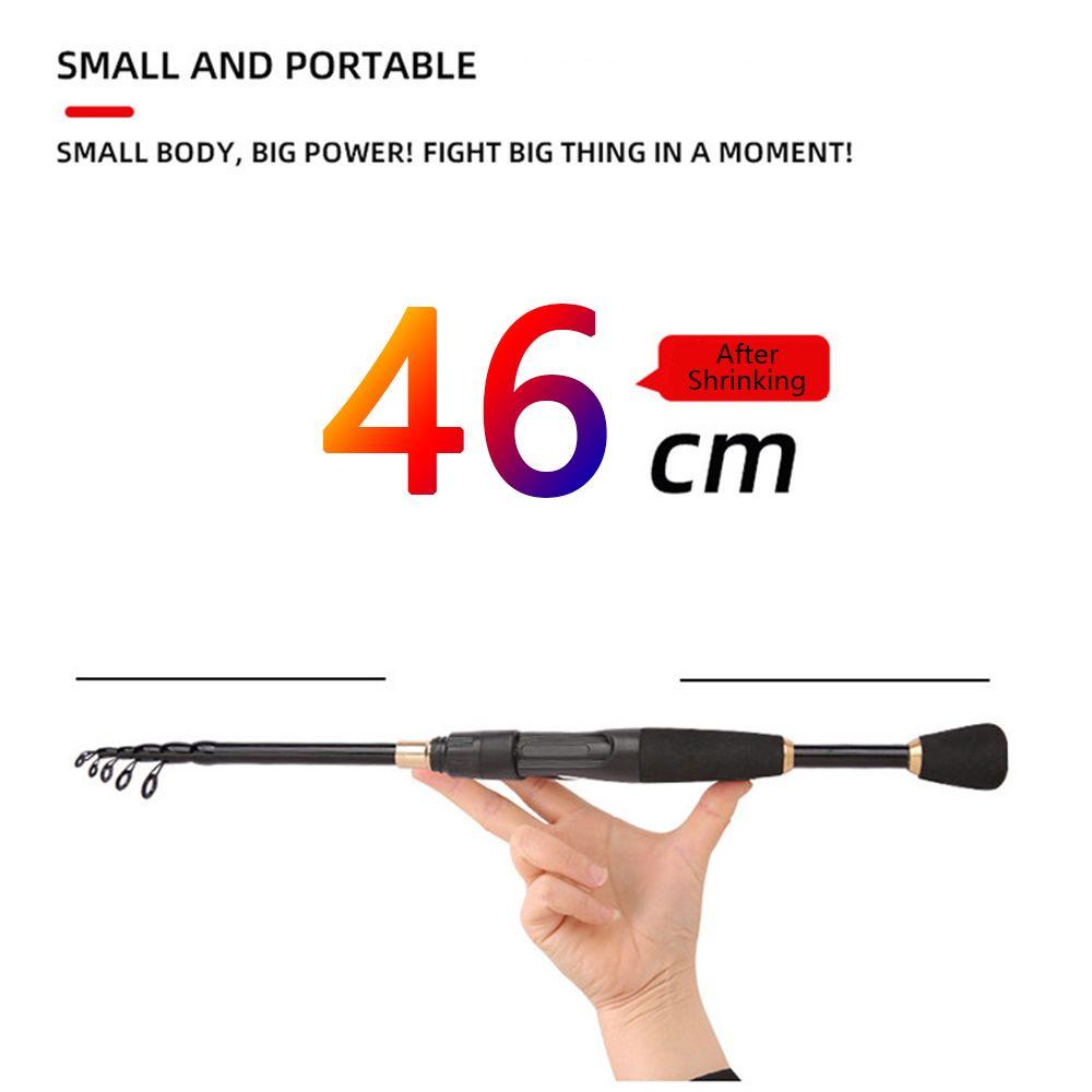 Cần Câu Cá Mini 1.6m Bằng Sợi Carbon EVA Có Tay Cầm Thu Gọn Tiện Dụng