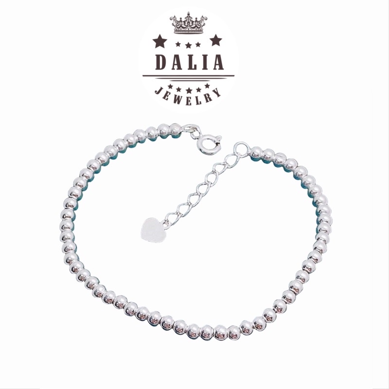 Lắc tay bi bạc thật DaLiA Jewelry vòng tay bi bạc phối charm đẹp