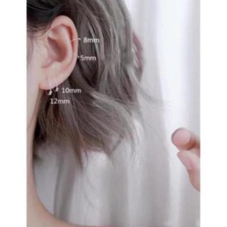 1 CHIẾC khuyên tai bông tai bạc mảnh đeo vành sụn tai HGH88