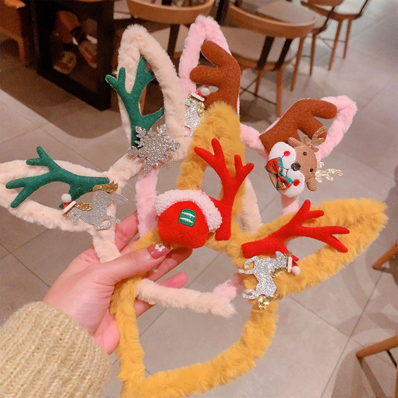 Băng Đô Cài Tóc Hình Sừng Tuần Lộc Giáng Sinh