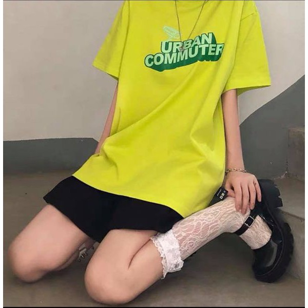Áo thun cotton cổ tròn tay lỡ Boin store from unisex in hình URBAN cho cả nam/nữ