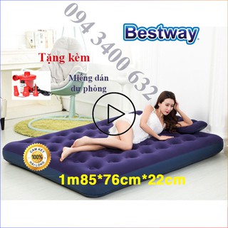 Đệm hơi nệm hơi bestway 67000- size: 1,85m x 76cm x 22cm. tặng kèm bơm hơi.