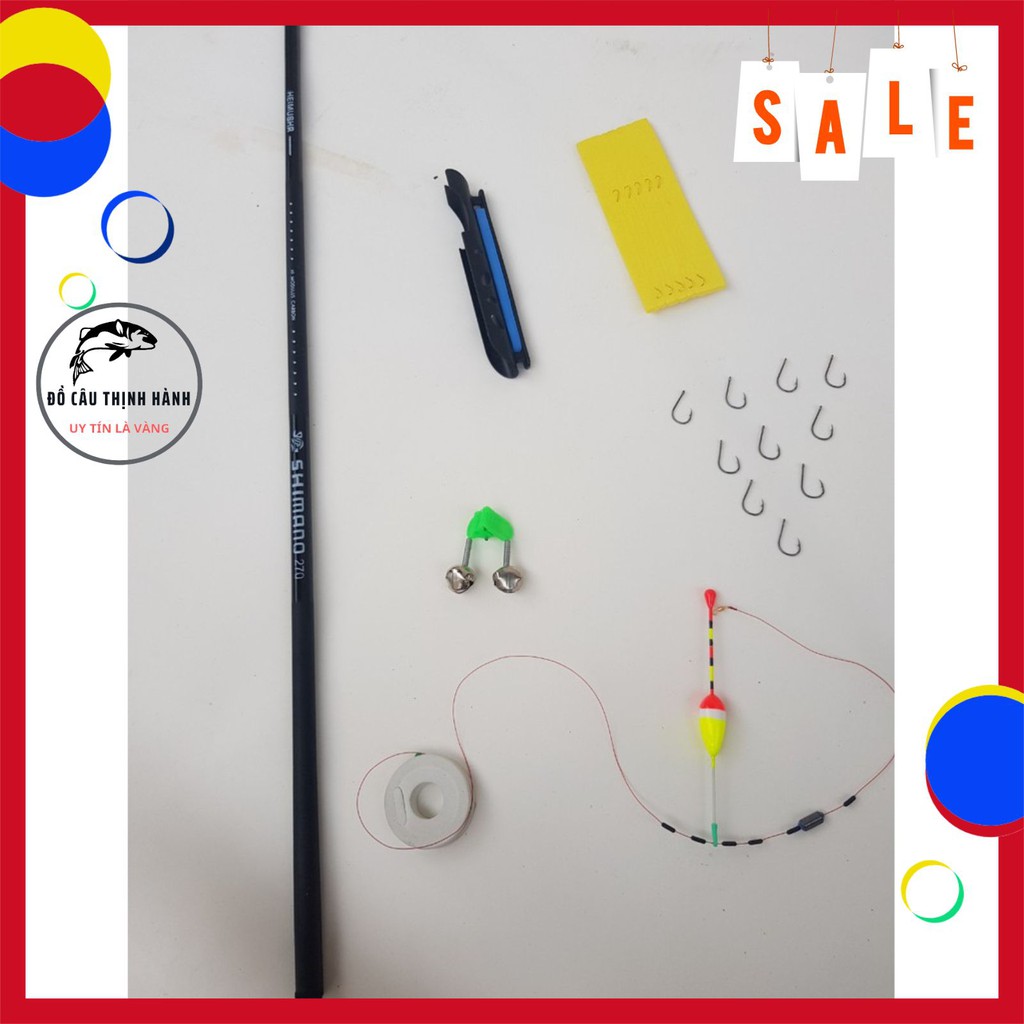 Bộ cần câu tay, câu đơn giá rẻ tặng kèm bộ dây câu, phao câu, chì câu, lưỡi câu cực rẻ cho AE khi đi câu cá MÃ TH68