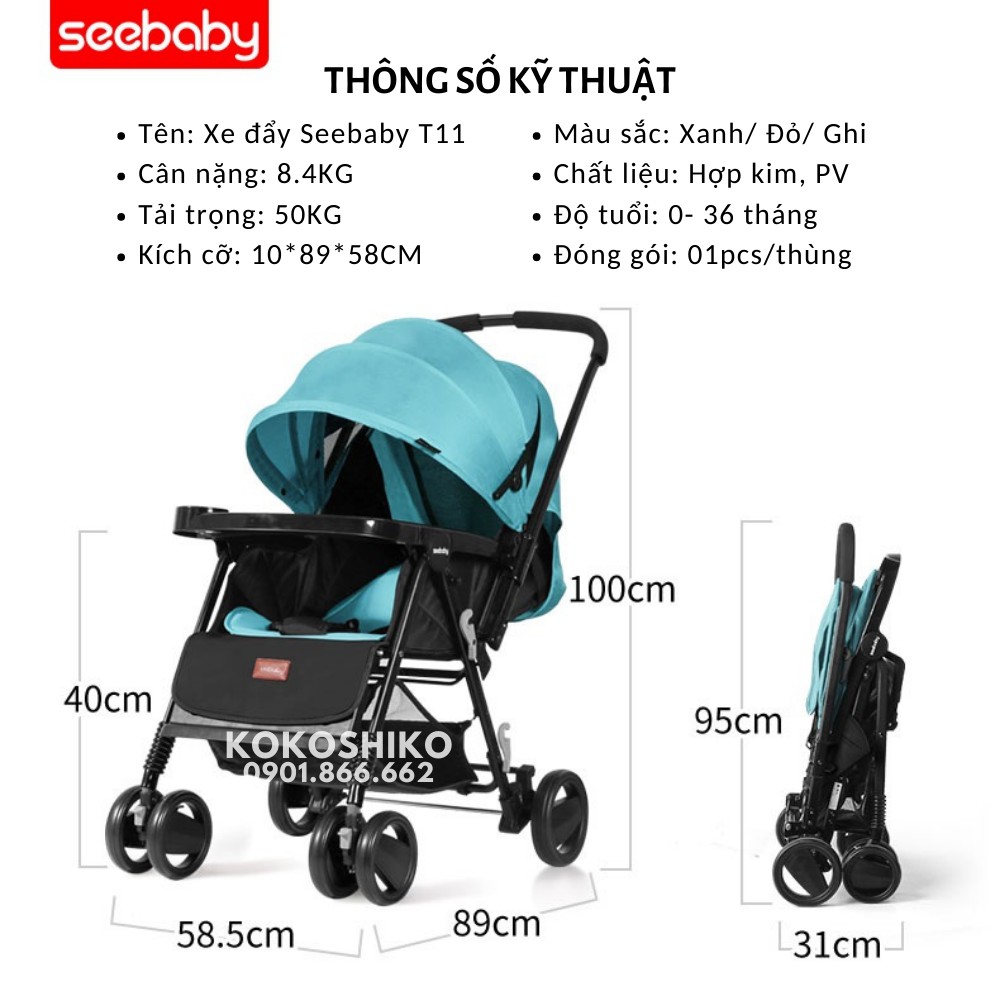 Xe đẩy hai chiều Seebaby T11 Plus [New]