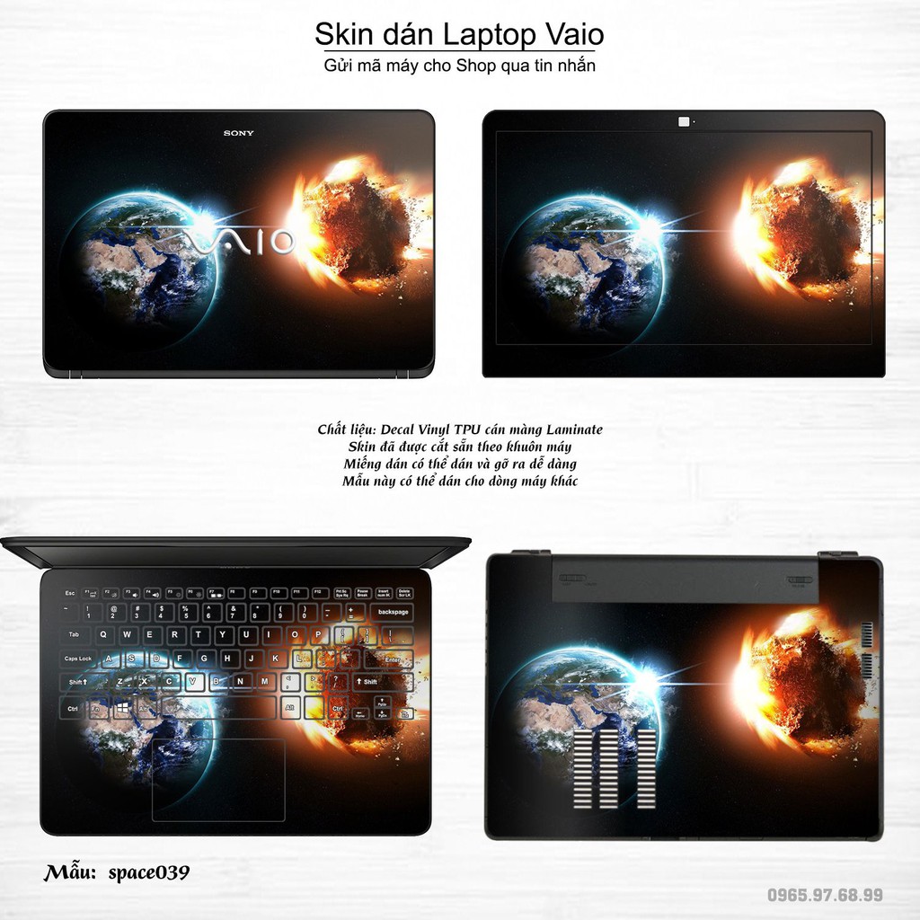 Skin dán Laptop Sony Vaio in hình không gian nhiều mẫu 7 (inbox mã máy cho Shop)