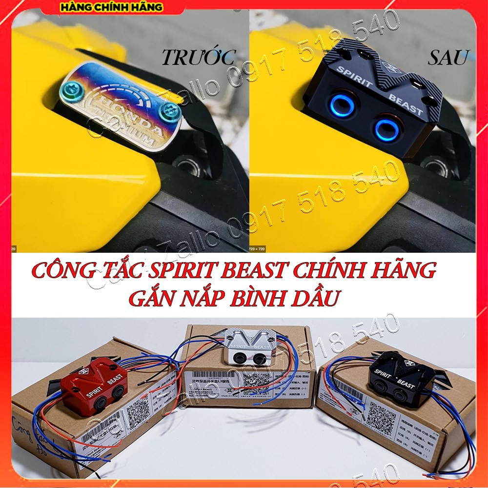 ✅ Công Tắc Spirit Beast Gắn Nắp Bình Dầu Có Đèn ( Hàng Chính Hãng ) ✅