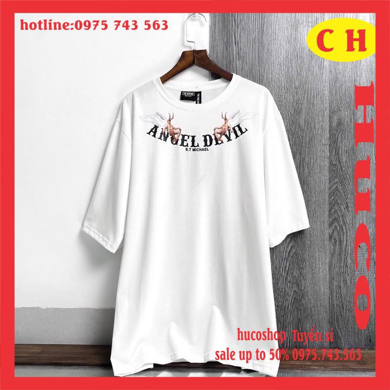 [ẢNH THẬT] Áo thun hè tay lỡ nam nữ thiên thần Angel chất cotton mềm máy form thụng chuẩn ảnh unisex mặc đôi nhóm giá rẻ