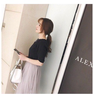 Đầm xoè phối lưới