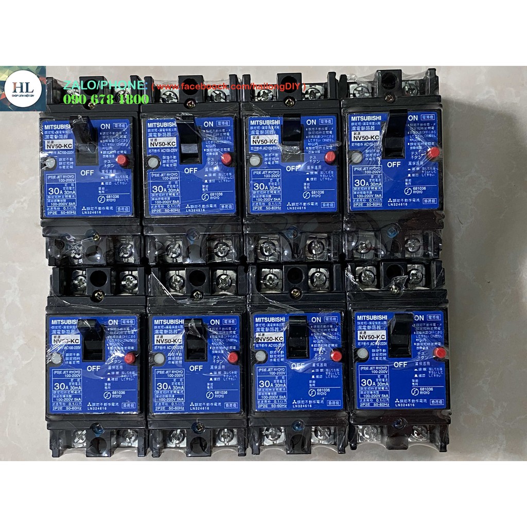 Aptomat chống giật 30A - 30mA của Mitsubishi. Siêu an toàn