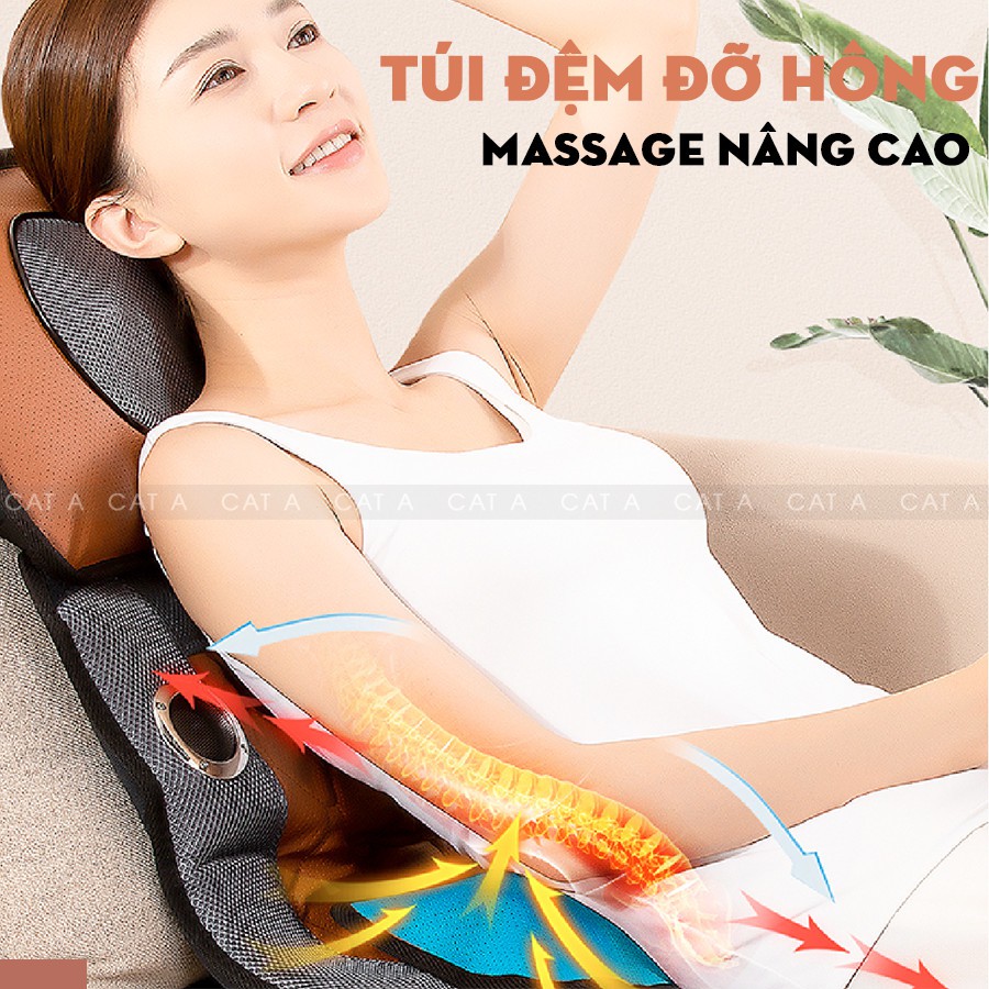 Đệm MASSAGE MATTRESS toàn thân đa điểm rung (kèm gối) - bảo hành 12 tháng