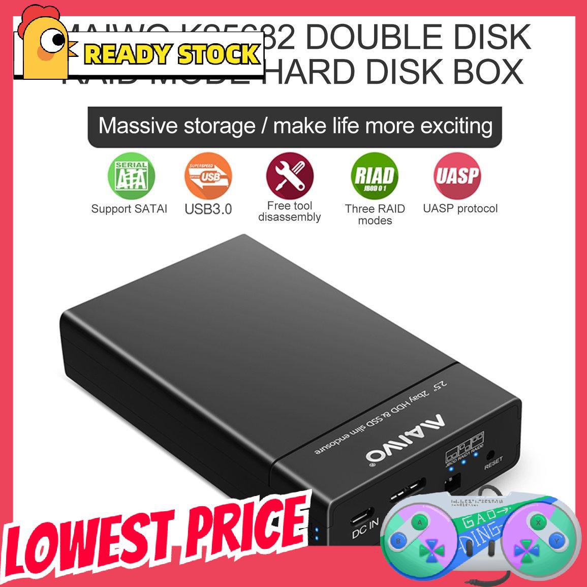 Ổ Cứng Ngoài K25682 Dual Bay Hdd Ssd Usb 3.0