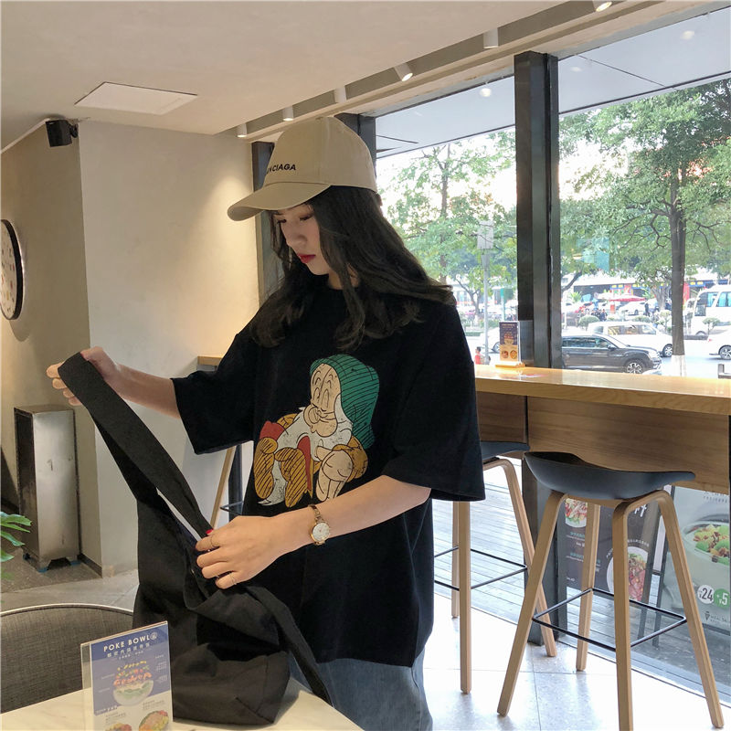 Áo Thun Nữ Tay Ngắn Dáng Rộng Phong Cách Hàn Quốc