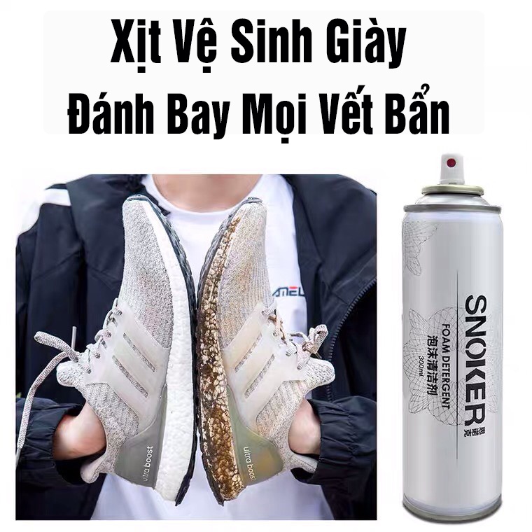 Vệ Sinh Giày Snoker 300ml, Plac - Xịt Nano Chống Thấm Giày Snoker, Eykosi - Tẩy Trắng Giày Kivo