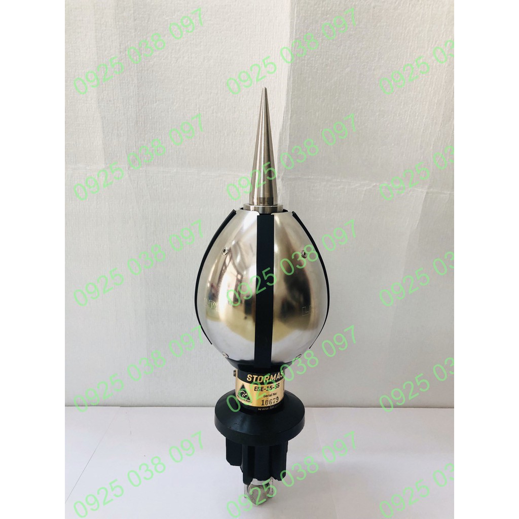 Kim thu sét ESE-15 LPI Úc, kim chống sét, kim thu lôi, côt thu sét bán kính bảo vệ 51m  Stormaster