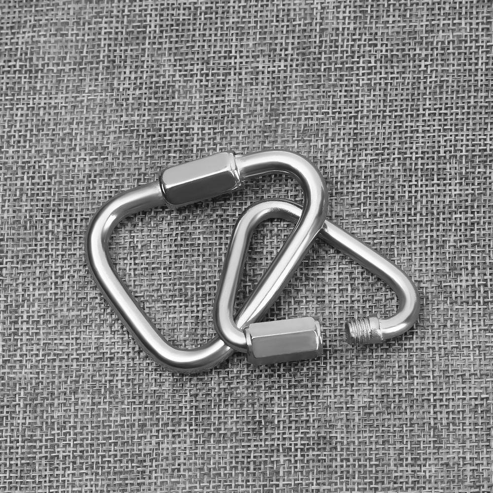 Set 1 / 2 Móc Khóa Hình Tam Giác Bằng Thép Không Gỉ Chuyên Dụng Cho Leo Núi