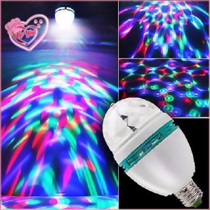 Đèn Led Hình Cầu Xoay Chớp Đổi Màu Liên Tục