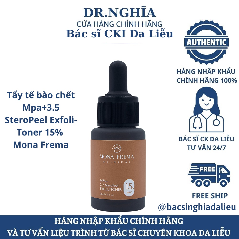 Tẩy tế bào chết MPA+3.5 SteroPeel Exfoli-Toner 15% Mona Frema