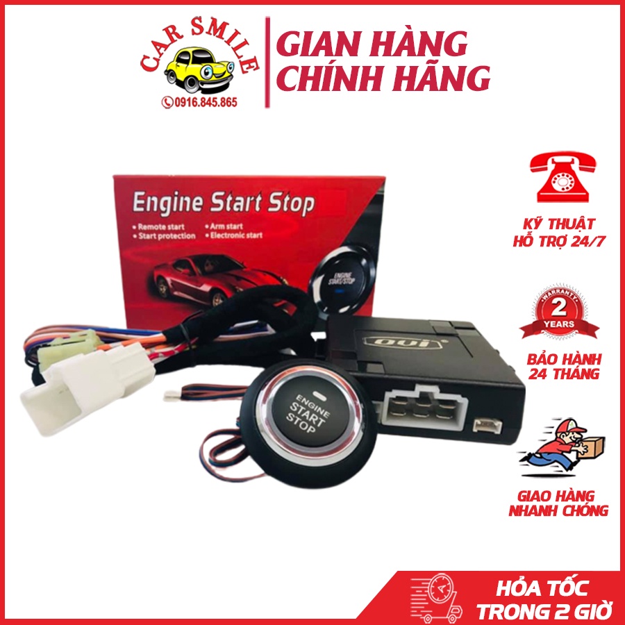 Nút Khởi Động Thông Minh Smile Car - Engine Start Stop Kia Morning Có Chức Năng Đề Nổ Từ Xa Tích Tợp Trên Chìa Khóa