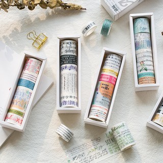 Set 6 cuộn băng dính washi tape WST111