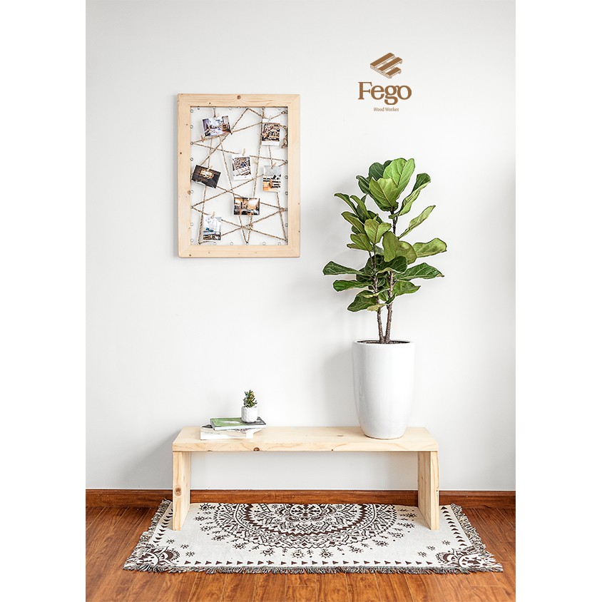 Khung lưới treo ảnh chữ nhật bằng gỗ 80x60cm