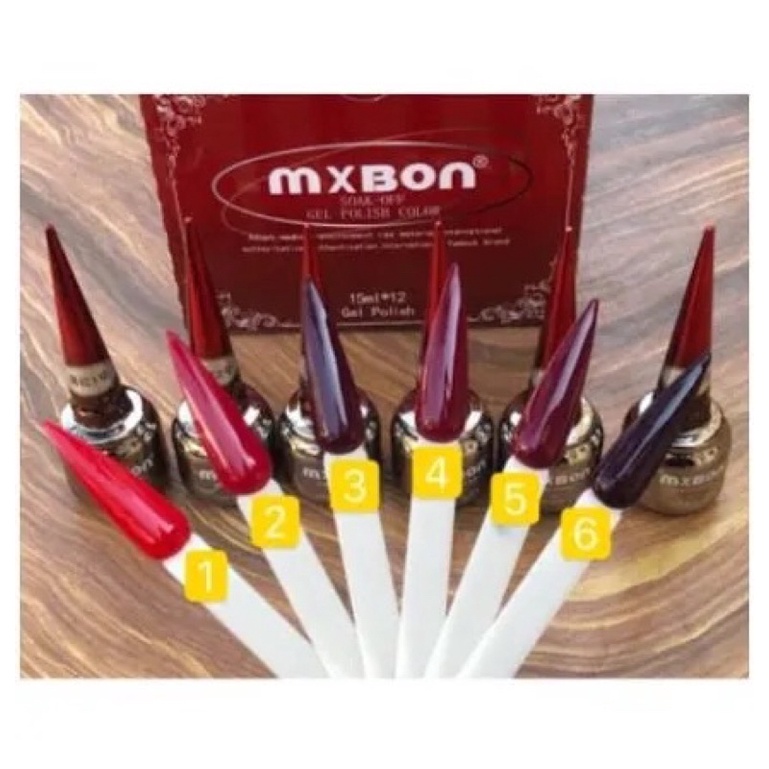 [ Hàng Chuẩn ] Sơn Gel Mxbon Tổng Đỏ Thời Thượng Lẻ Số