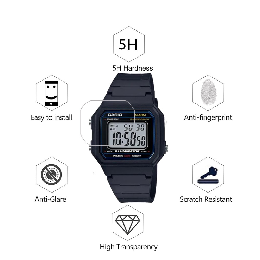 Set 3 phim nano dán YIFILM bảo vệ màn hình chống sốc cho đồng hồ thông minh Casio W-217 W217
