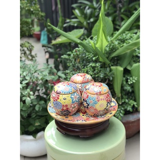 Hủ mứt dây lá gốm sứ Nam bộ
