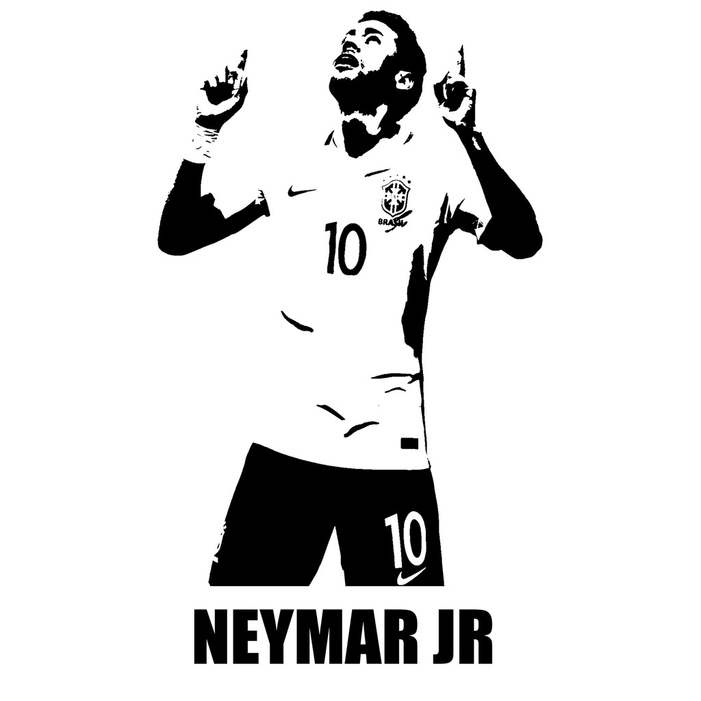 Decal dán tường chống thấm size lớn Neymar