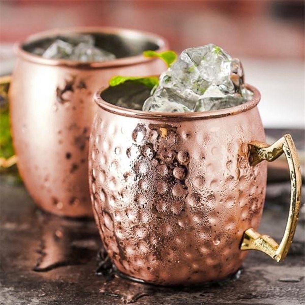 Ly Thủy Tinh Uống Bia / Cocktail Bằng Đồng Mạ Màu