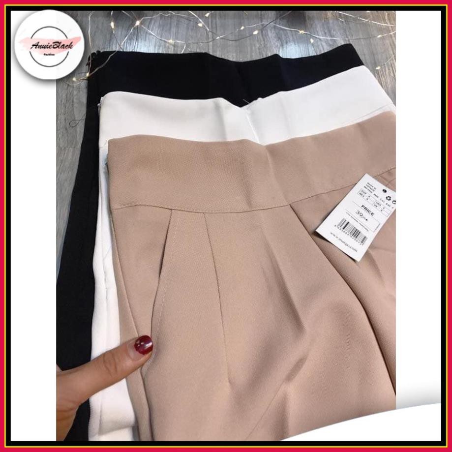 [Mã  ANUI20 hoàn 20k xu đơn 0đ] Quần Culottes Nữ 🦋 Quần Suông Ống Rộng Khoá Hông Cạp Cao 2 Màu 🦋 AB | BigBuy360 - bigbuy360.vn