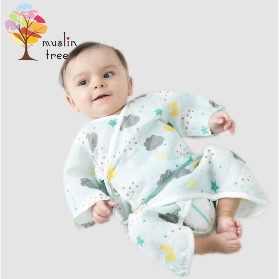 Body Muslin Tree sợi tre cho bé 0-1 tuổi