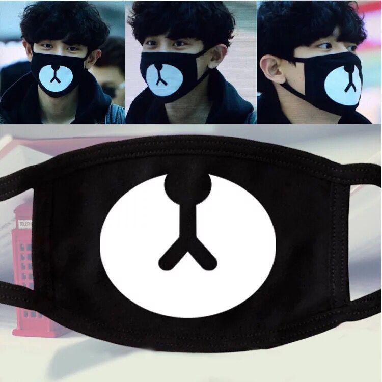 Bán khẩu trang vải cotton hình gấu buồn Siêu rẻ