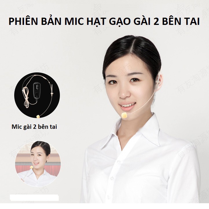 CHÍNH HÃNG - GIÁ GỐC Micro không dây gài tai Aporo 2.4G hạt gạo cao cấp siêu nhỏ