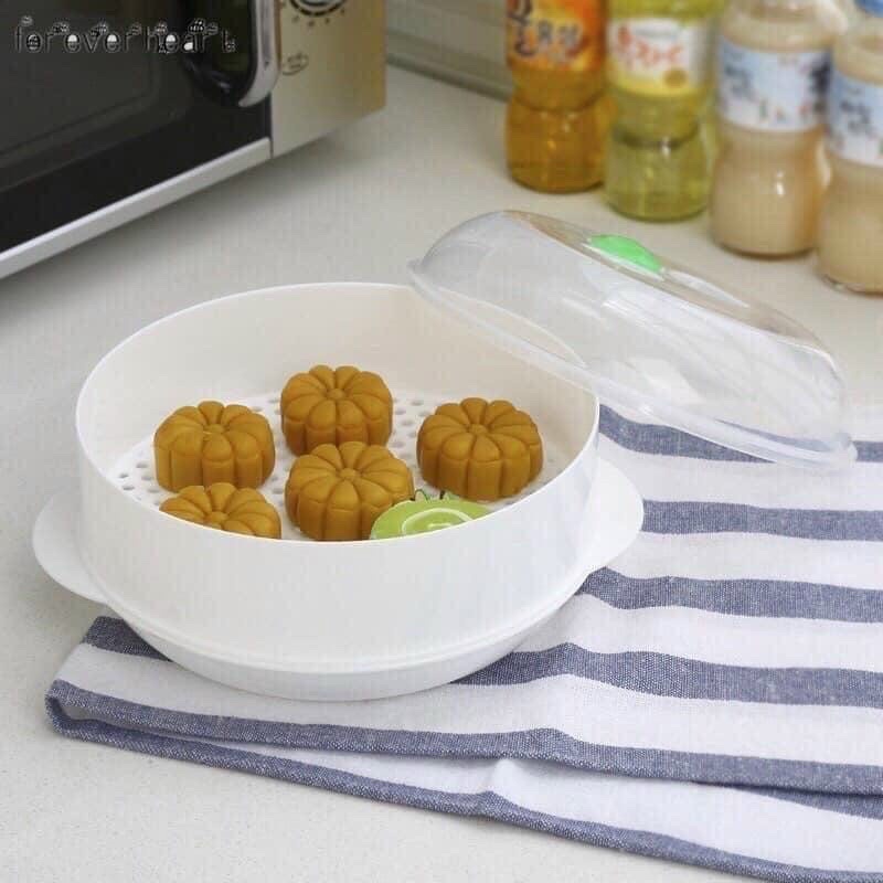 Bộ Vỉ nhựa hấp lò vi sóng kèm video ảnh thật