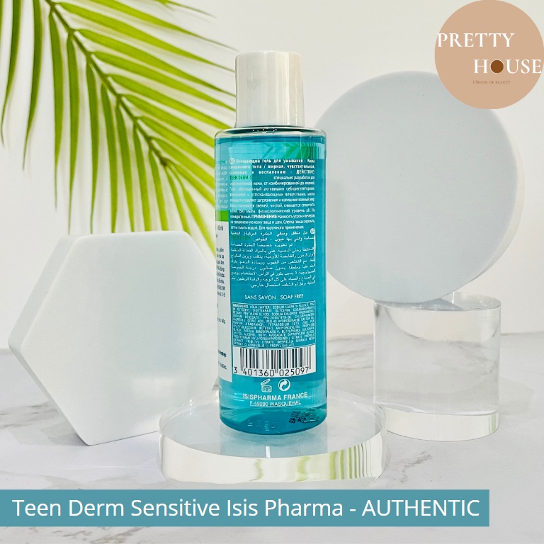 Gel/Sữa Rửa Mặt Giảm Nhờn Ngừa Mụn Isis Pharma Teen Derm Gel Sensitive
