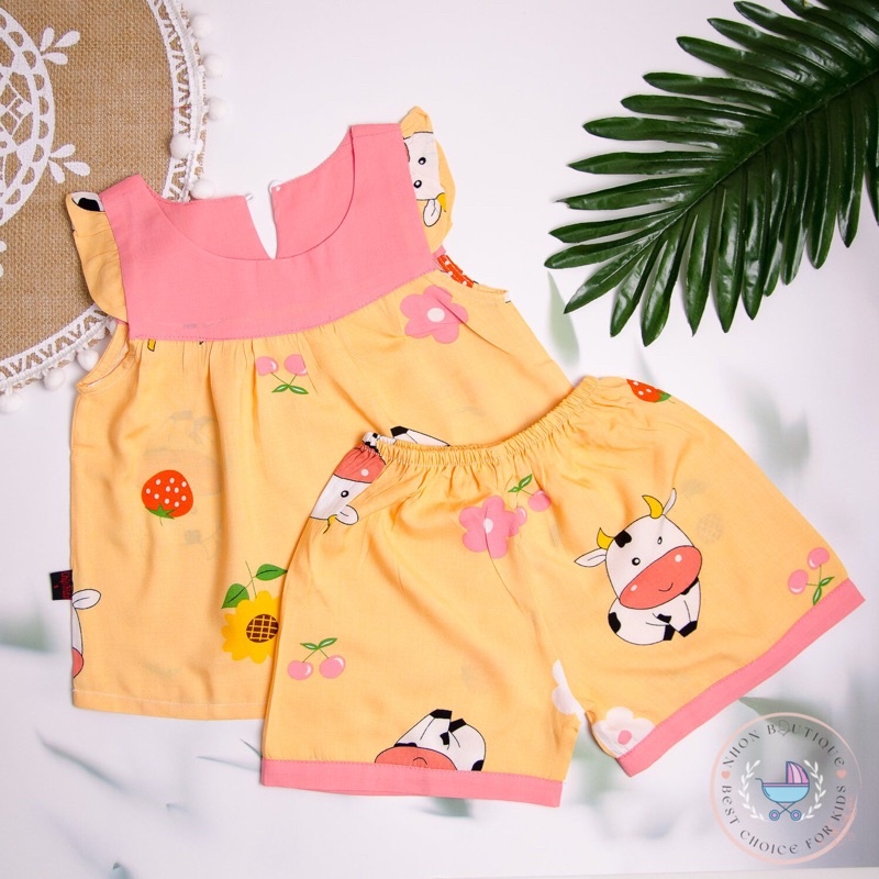 Set bộ hè lanh lụa (dành cho bé gái từ 19-38kg) - Siêu mát, siêu thấm hút mồ hôi