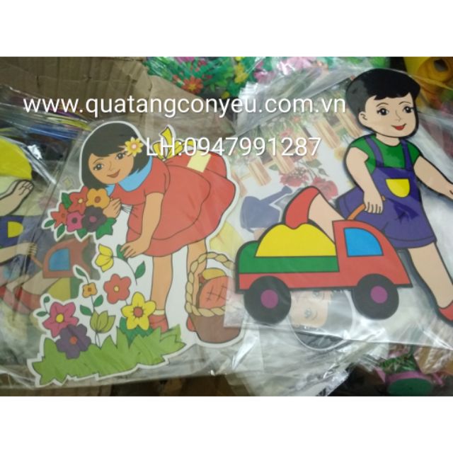 Tranh góc decan mút xốp mầm non