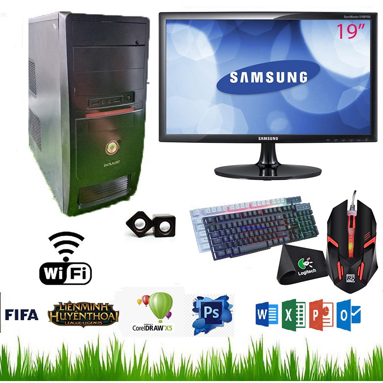 BỘ MÁY TÍNH THẾ HỆ THỨ 4.KÈM LCD 19IN LED-CHIẾN GAME -ĐỒ HOẠ-GIÁ RẺ