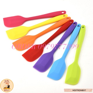 Muỗng Silicon trộn bột làm bánh, thìa trộn bột, thìa vét bột, phới trộn bột nhiều màu
