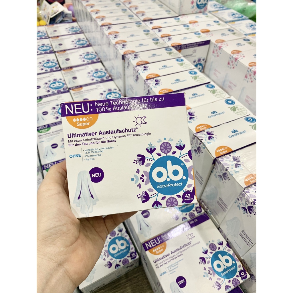 Băng vệ sinh Tampon Ob, Tampon Facelle Đức dạng nút chai