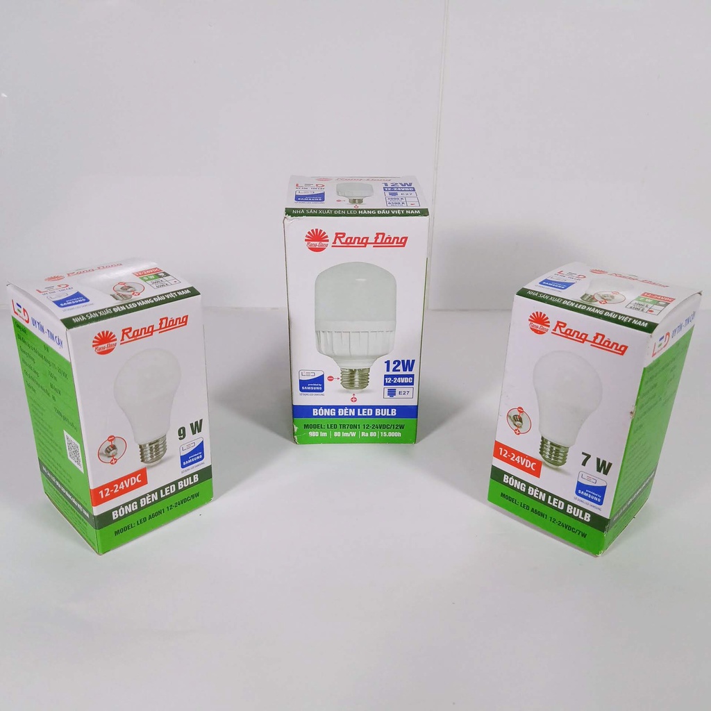 Bóng LED kẹp bình ắc quy 12v - 24v Rạng Đông - Công suất 7w -9w - 12w.