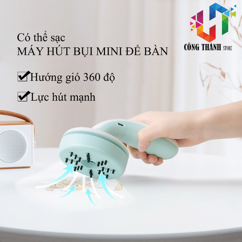 Máy Hút Bụi Mini  Máy Quét Dọn Bàn Di Động Không Dây Vệ Sinh Bàn Sofa Ghế Ngồi Thú Cưng Lông Thú Cưng - Chính Hãng