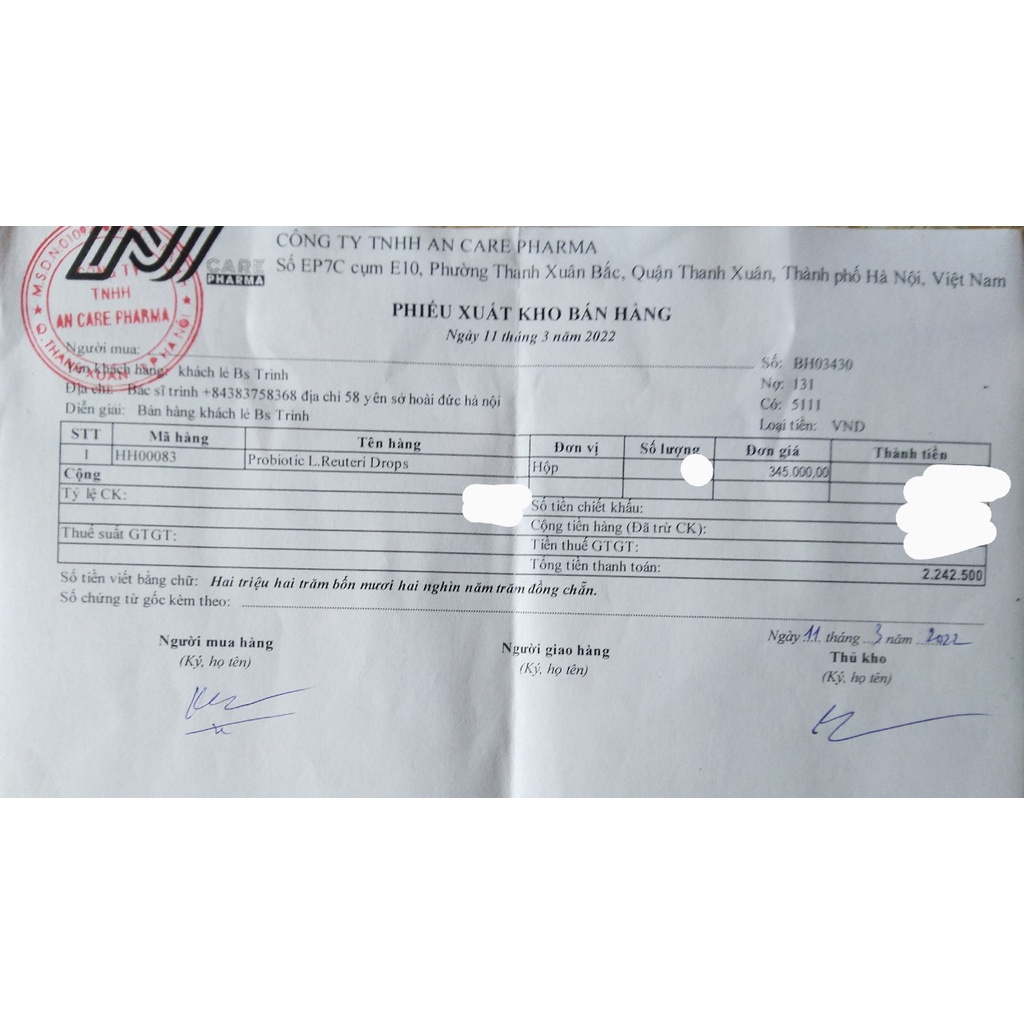 Probiotic L. Reuteri Drops- Men lợi khuẩn Lactobacillus reuteri LR92, nhập khẩu chính hãng Italy. Lọ 10ml