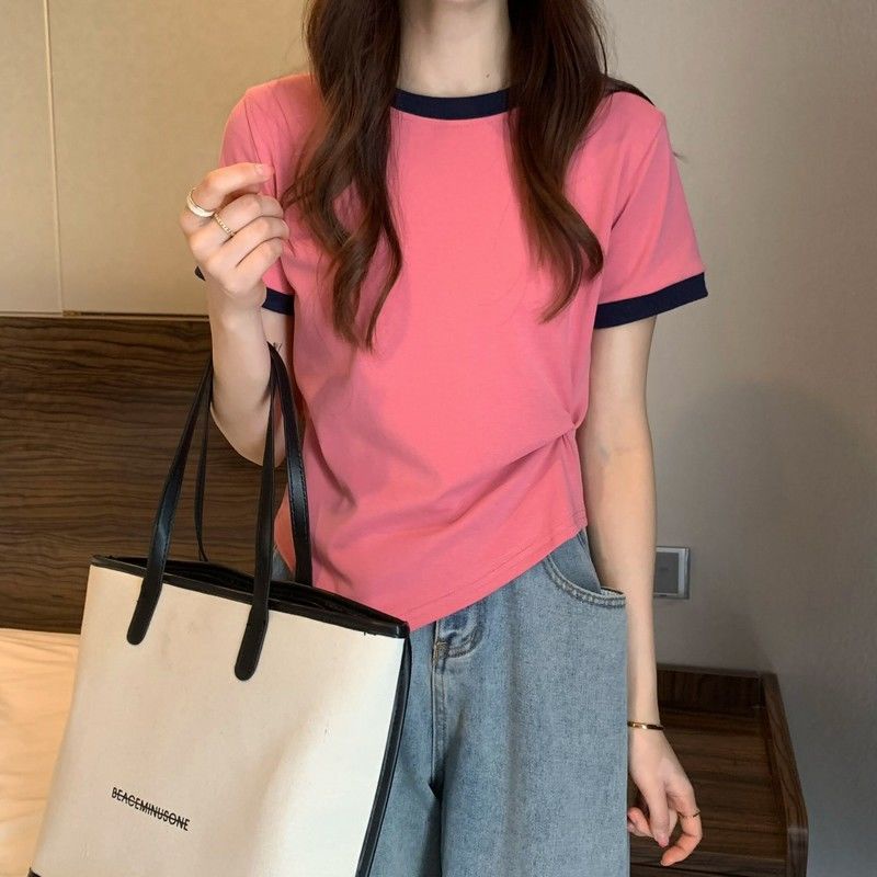 Áo Thun Tay Ngắn Và Quần Ngắn Bằng Lụa Lạnh Thời Trang Mùa Hè Dành Cho Nữ