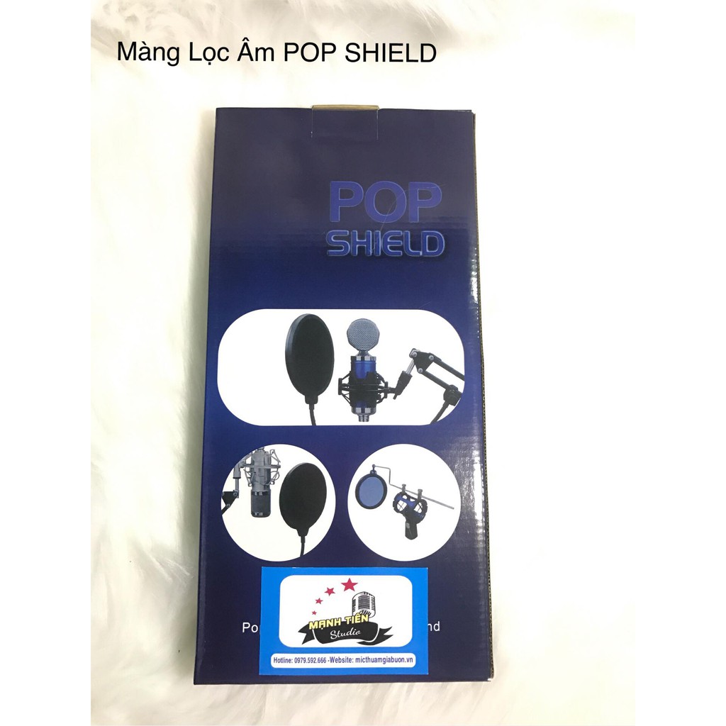 [Freeship hình thật] combo chân micro đứng phòng thu với màng lọc pop shield cho karaoke gia đình, phòng thu âm, bar,...