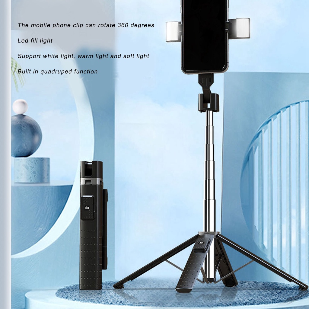 Có thể bán buôn Gậy chụp ảnh tự sướng 360 độ Đèn LED có thể xoay 3 mức Điều chỉnh độ sáng Điều khiển từ xa không dây Hàng giao ngayWashington057