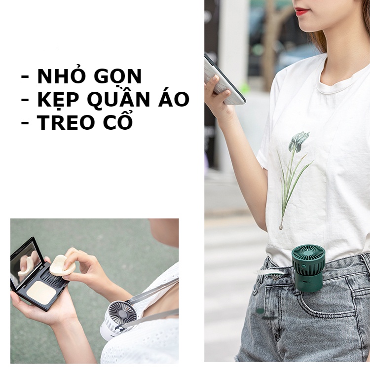 Quạt Treo Tường để Bàn Mini Tích điện Dung Lượng Pin Cao Thiết Kế Sang Trọng Trong Nhà Và Gia đình Treo Nhà Vệ Sinh