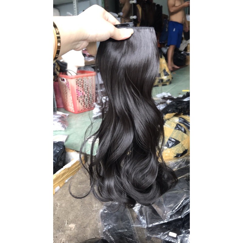 Tóc kẹp nữa đầu❤️freeship 50k❤️kẹp 6 phím ngắn xoăn qua vai- hình thật