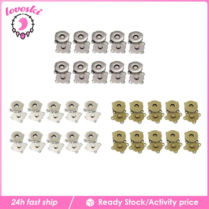 Set 10 Cặp Khóa Cài Nam Châm DIY 14mm Dùng Để Làm Ví Xách Tay